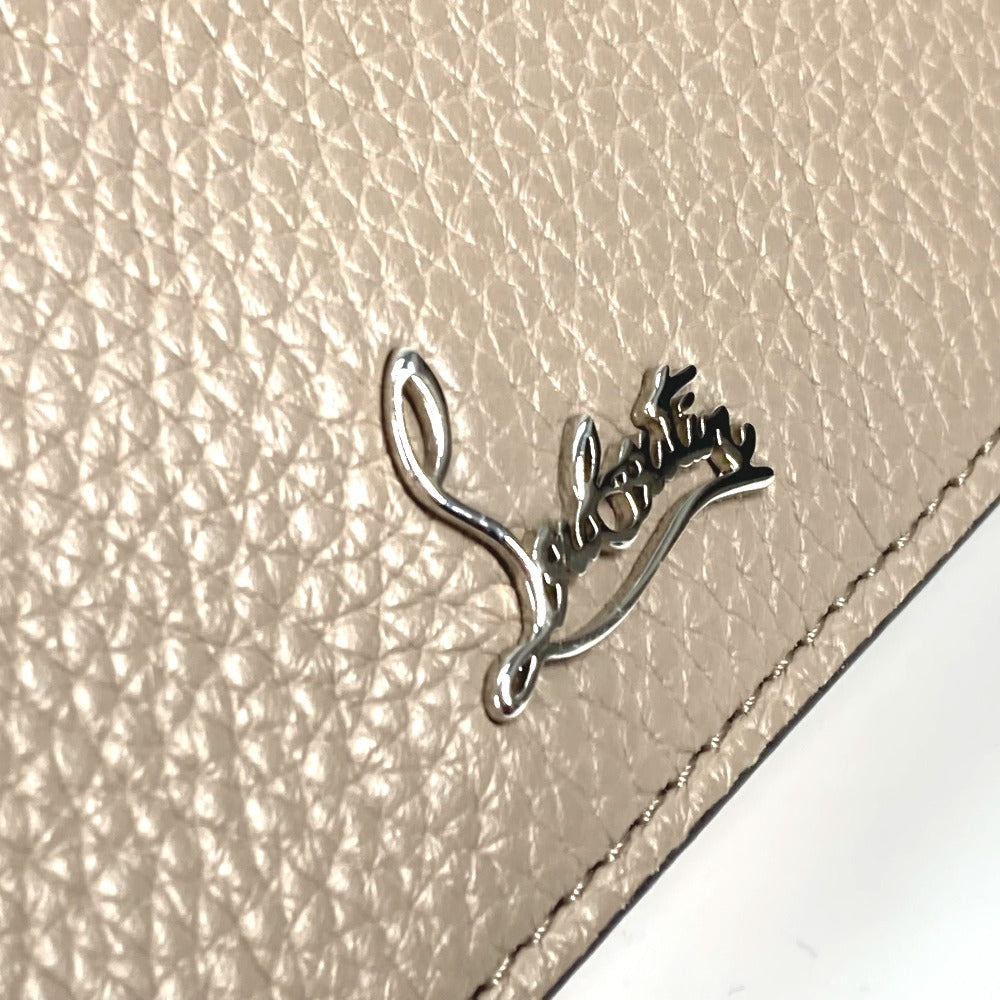 Christian Louboutin Waist Bag 3195109 Leather Beige Belt Chain Bag Logo Women