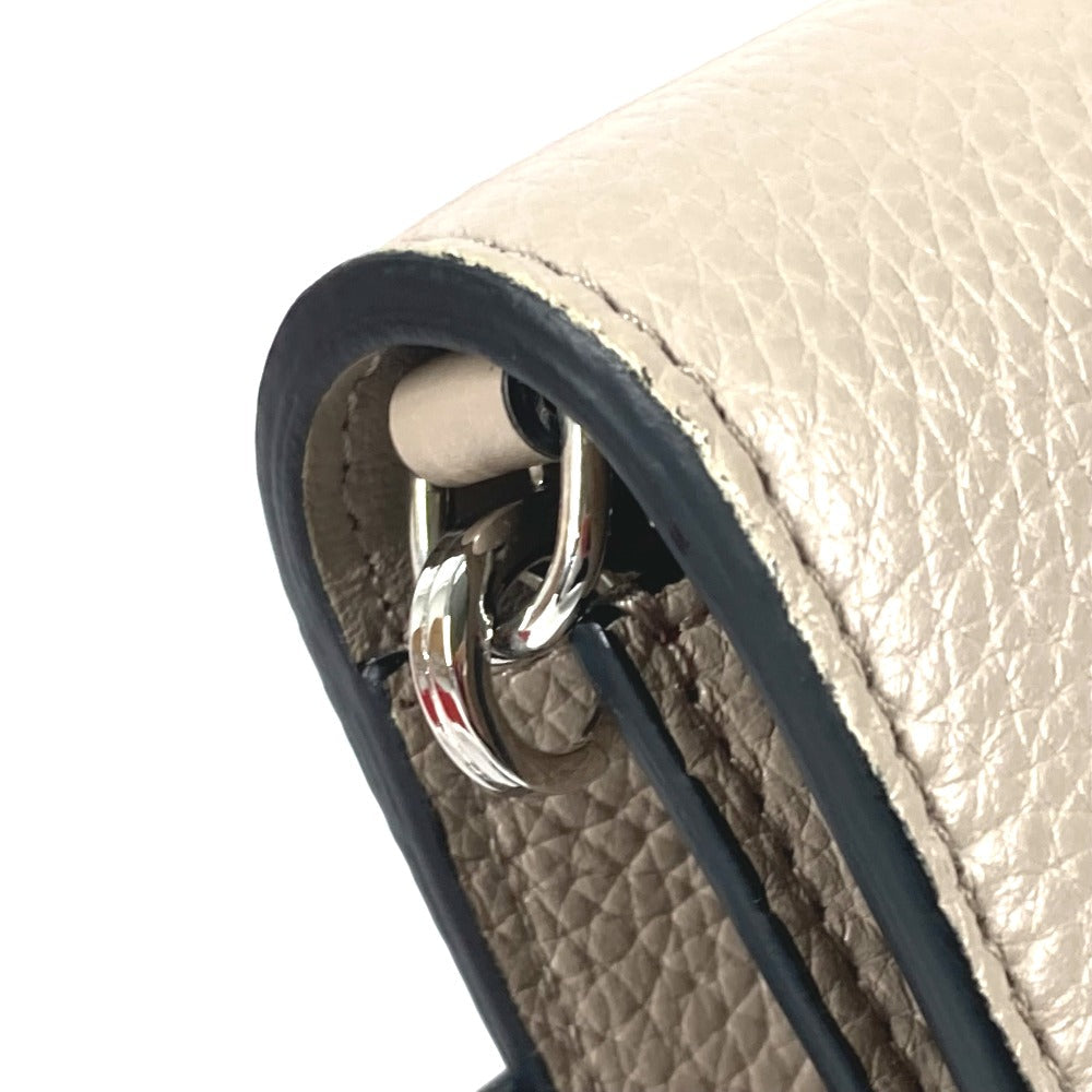 Christian Louboutin Waist Bag 3195109 Leather Beige Belt Chain Bag Logo Women