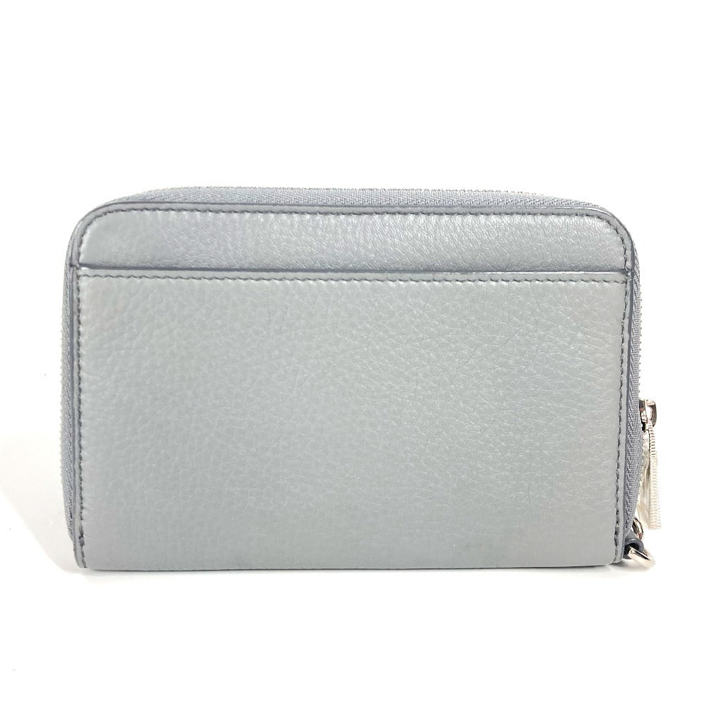 Tiffany&Co. Pouch Leather Gray Smartphone Pouch Card Case Business Card Holder Pass Case Logo Women