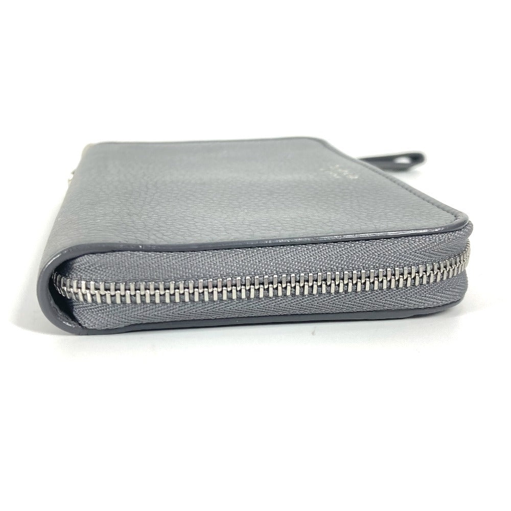 Tiffany&Co. Pouch Leather Gray Smartphone Pouch Card Case Business Card Holder Pass Case Logo Women
