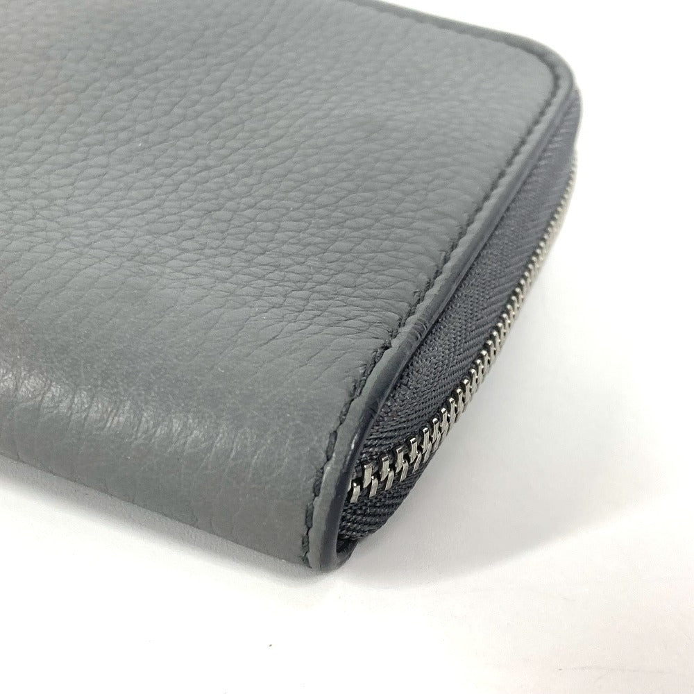 Tiffany&Co. Pouch Leather Gray Smartphone Pouch Card Case Business Card Holder Pass Case Logo Women