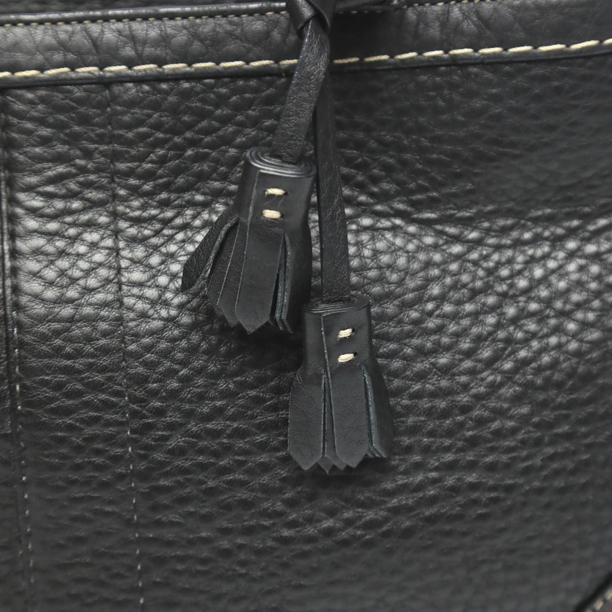 Coach Handbag 5055 Leather Black Hamptons Fringe Women