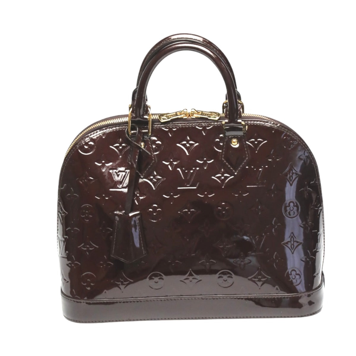 Louis Vuitton Handbag M91611 Monogram Vernis Wine-Red Handbag Vernis Alma Pm Women