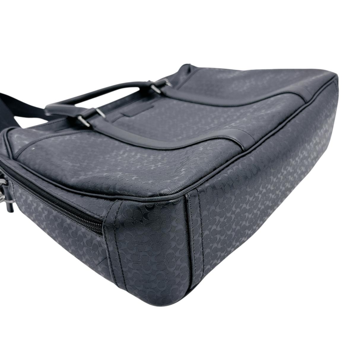 Coach Business Bag A1469-F70766 Pvc Black 2 Way Back Business Back Mens