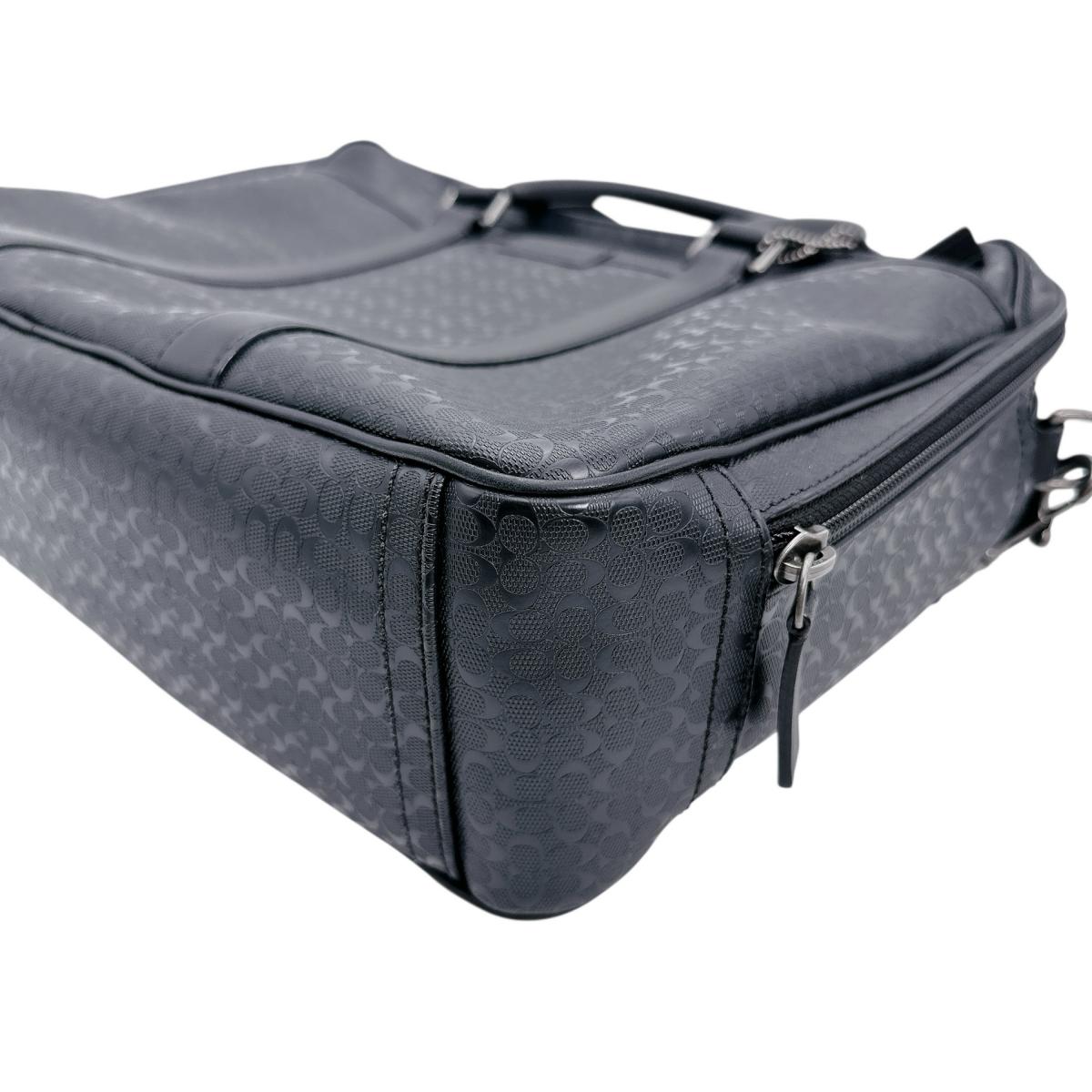 Coach Business Bag A1469-F70766 Pvc Black 2 Way Back Business Back Mens