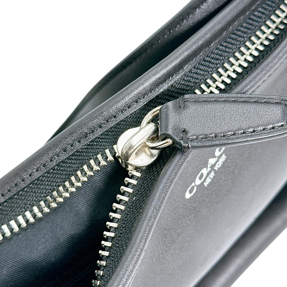 Coach Shoulder Bag 25355 Leather Black Tote Bag Tassel Legacy Women