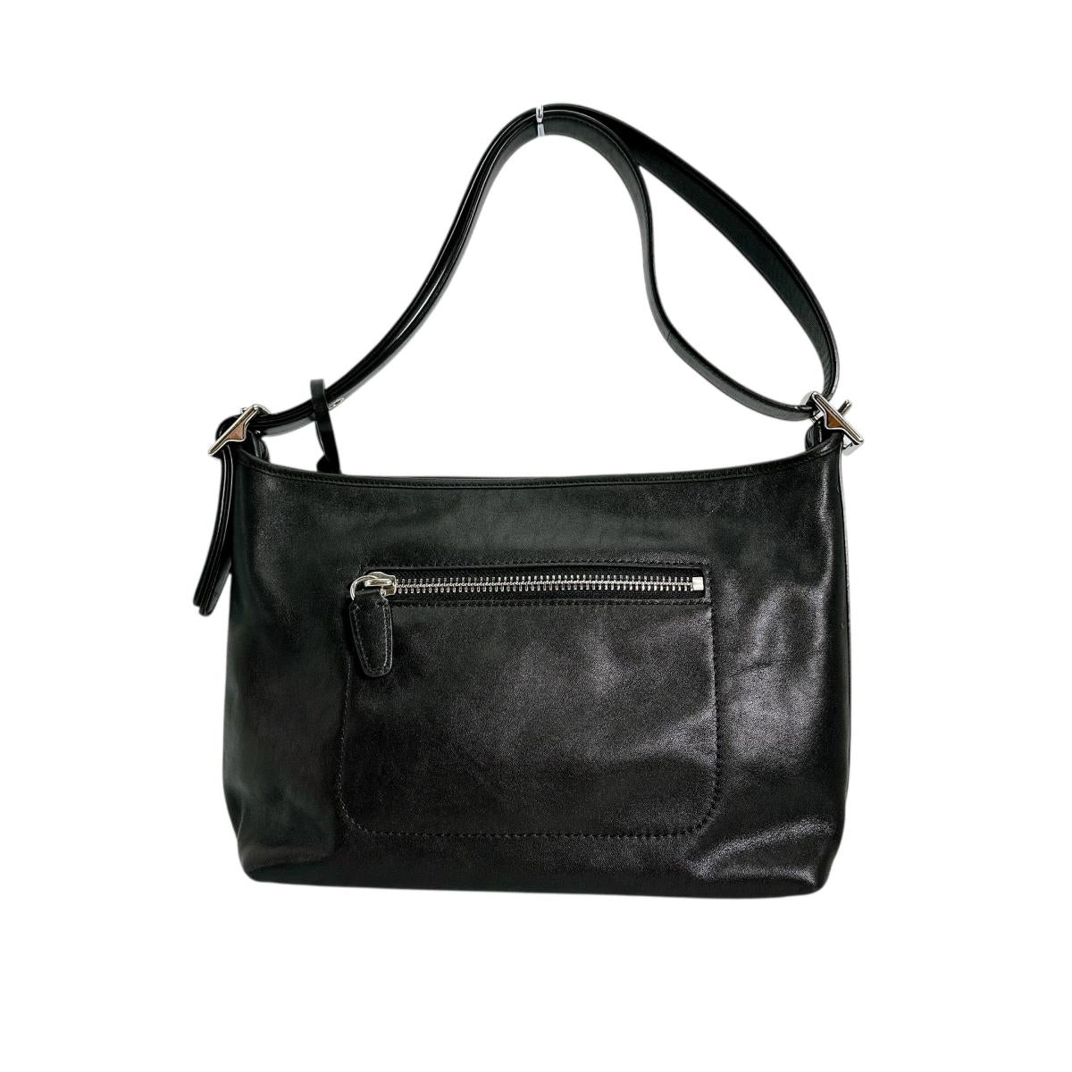 Coach Shoulder Bag 25355 Leather Black Tote Bag Tassel Legacy Women