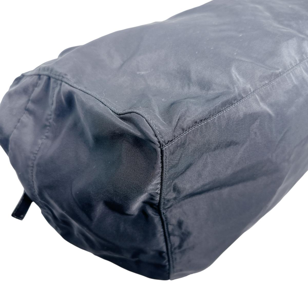Prada Boston Duffel Bag Nylon Black Plain Travel Bag Duffle Bag