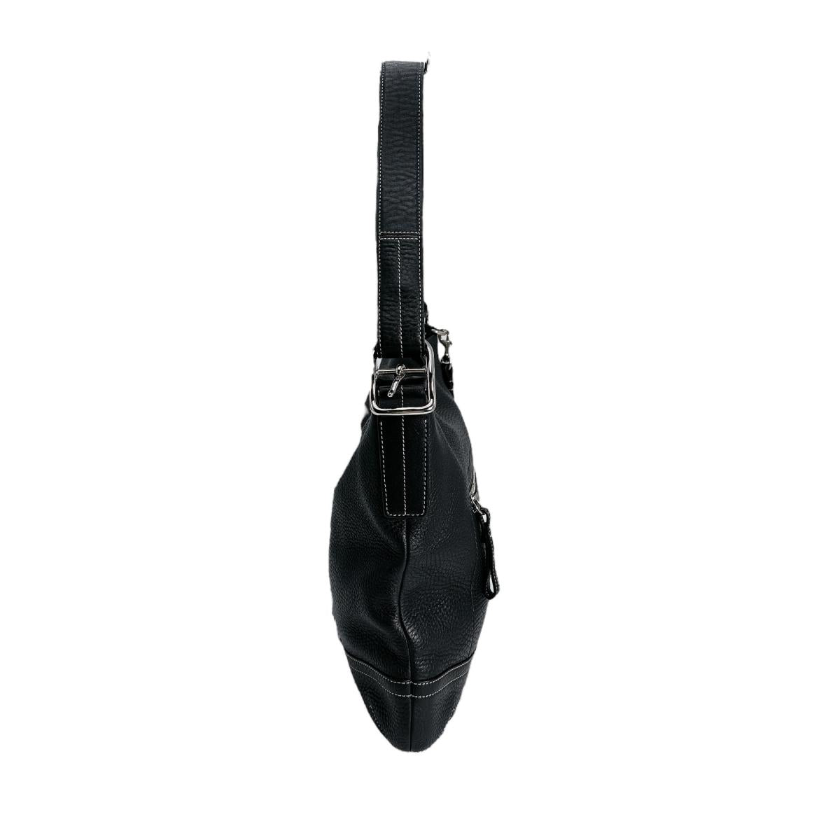 Coach Shoulder Bag K04S-1428 Leather Black Tassel Diagonal Crossing