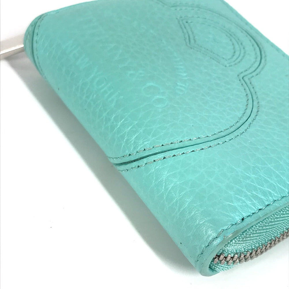 Tiffany&Co. Coin Case Leather Mint Green Compact Wallet Return To Tiffany & Co. Women