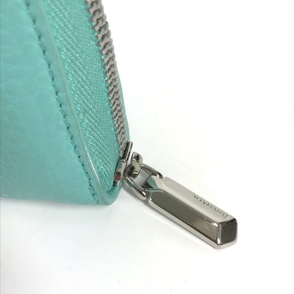 Tiffany&Co. Coin Case Leather Mint Green Compact Wallet Return To Tiffany & Co. Women