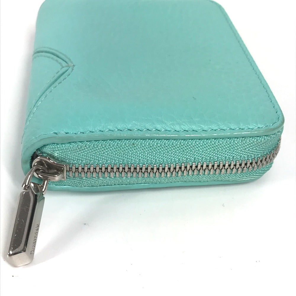 Tiffany&Co. Coin Case Leather Mint Green Compact Wallet Return To Tiffany & Co. Women