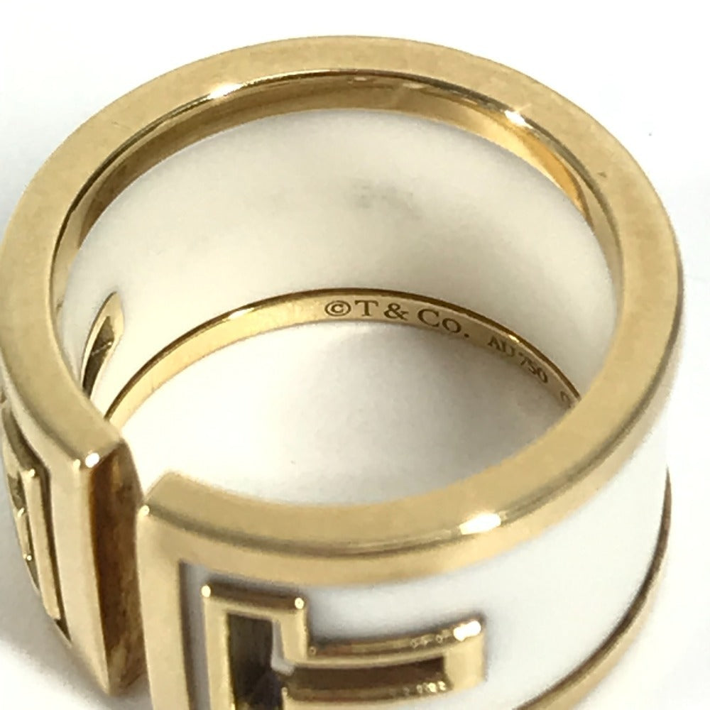 Tiffany&Co. Ring Au750, Ceramic Gold T Cut Out 6.5