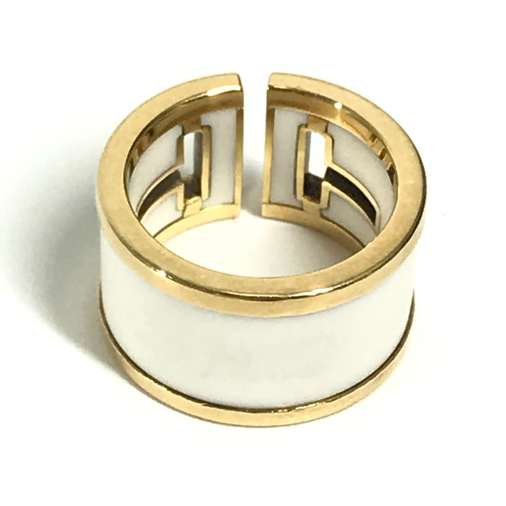 Tiffany&Co. Ring Au750, Ceramic Gold T Cut Out 6.5