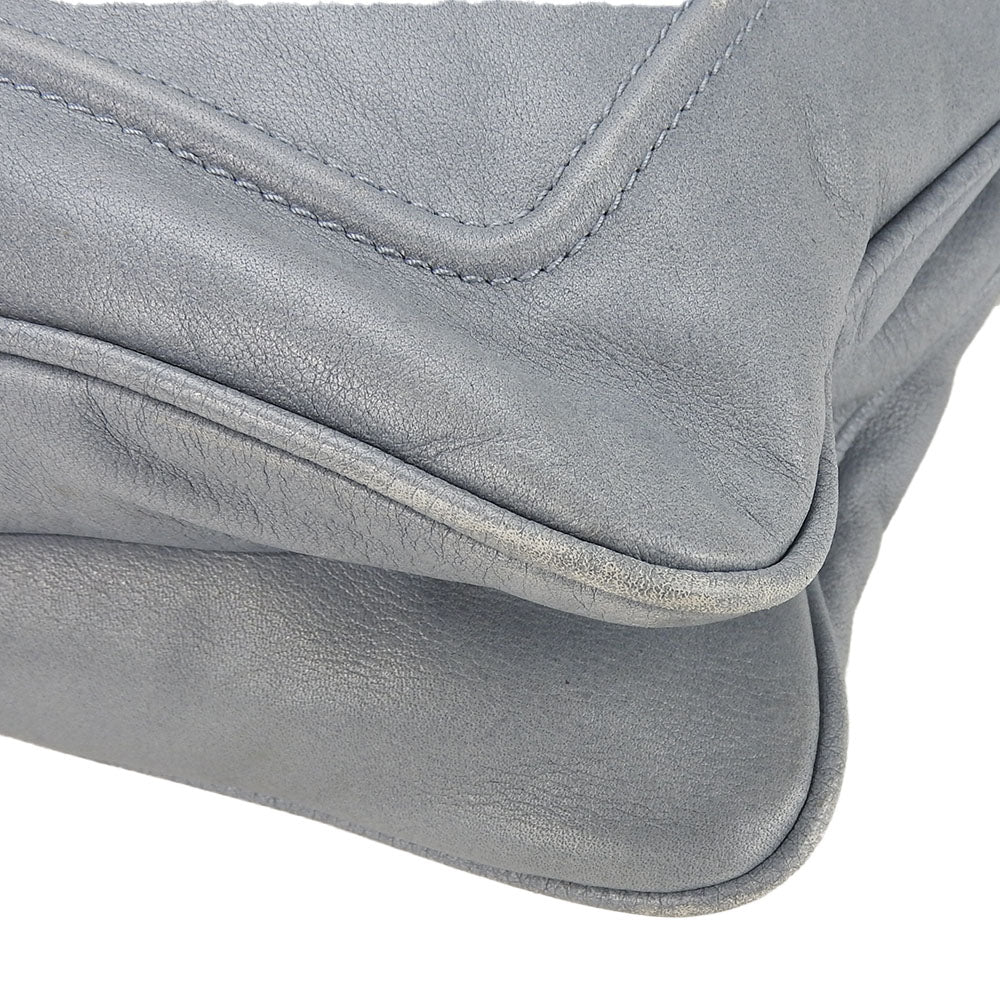 Bally Shoulder Bag Leather Blue Women