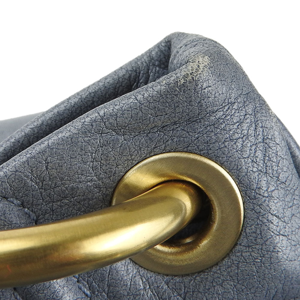 Bally Shoulder Bag Leather Blue Women