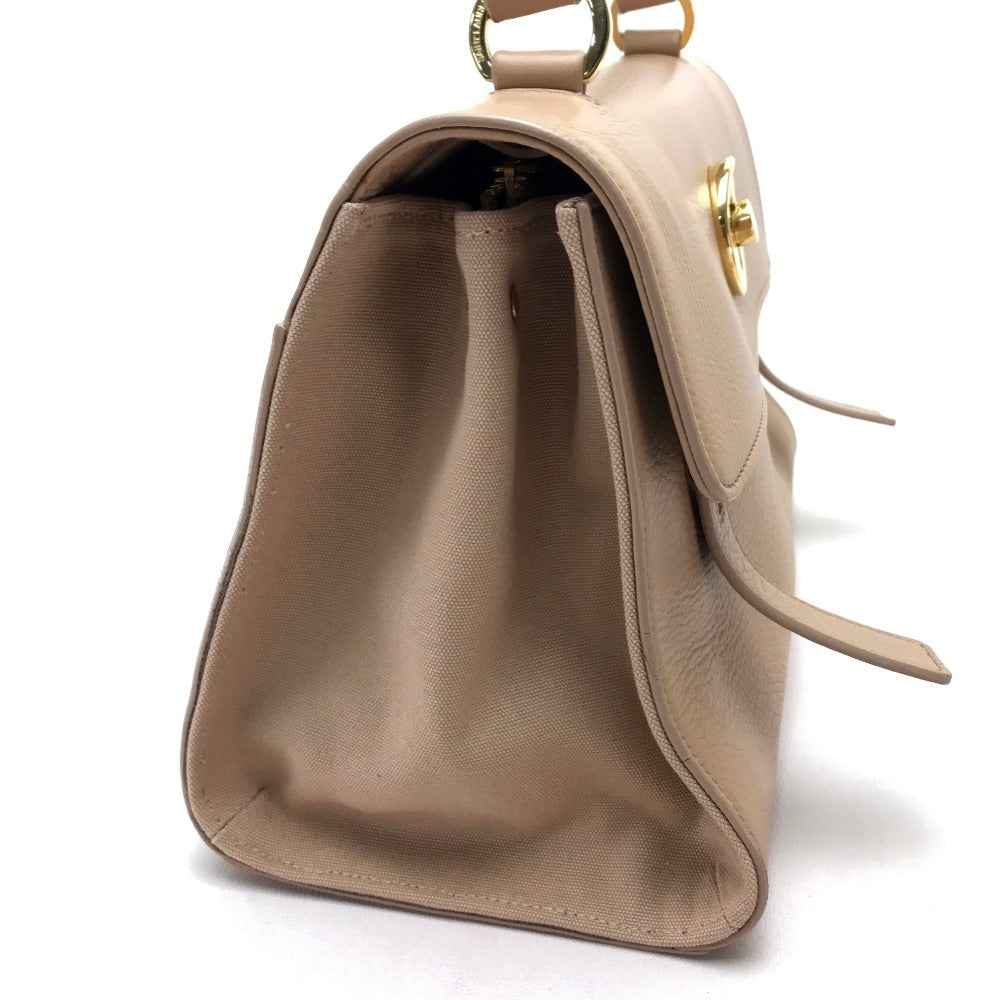 Saint Laurent Paris Handbag 368229 Leather Beige Muse Toe Women