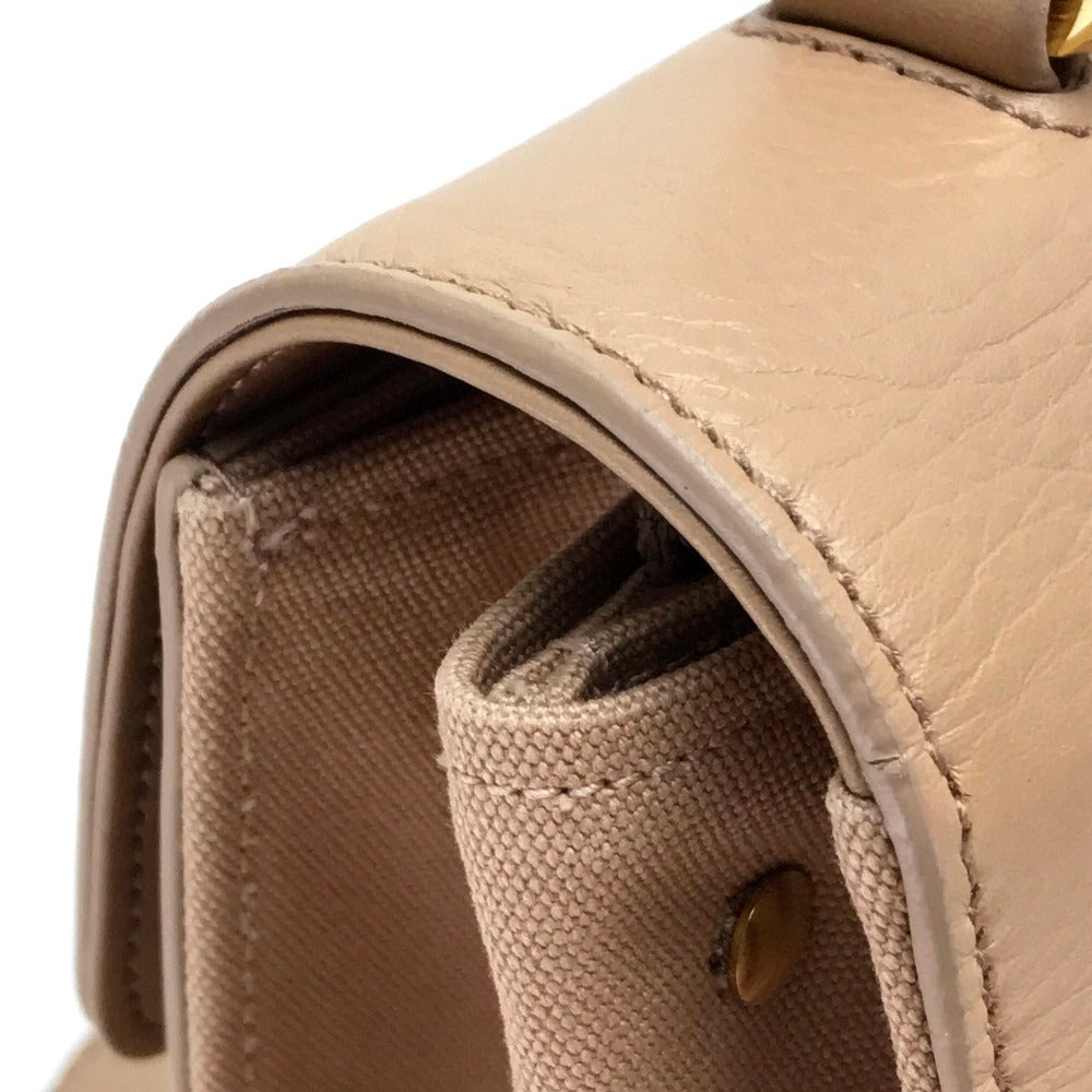 Saint Laurent Paris Handbag 368229 Leather Beige Muse Toe Women