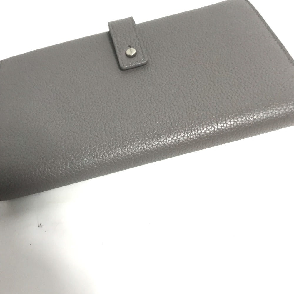 Yves Saint Laurent Long Wallet Purse 504981 Leather Gray Long Wallet Sac De Jules Women
