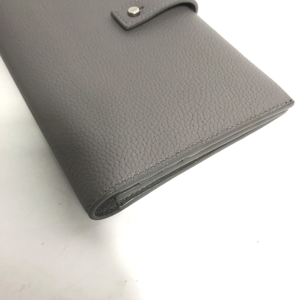 Yves Saint Laurent Long Wallet Purse 504981 Leather Gray Long Wallet Sac De Jules Women