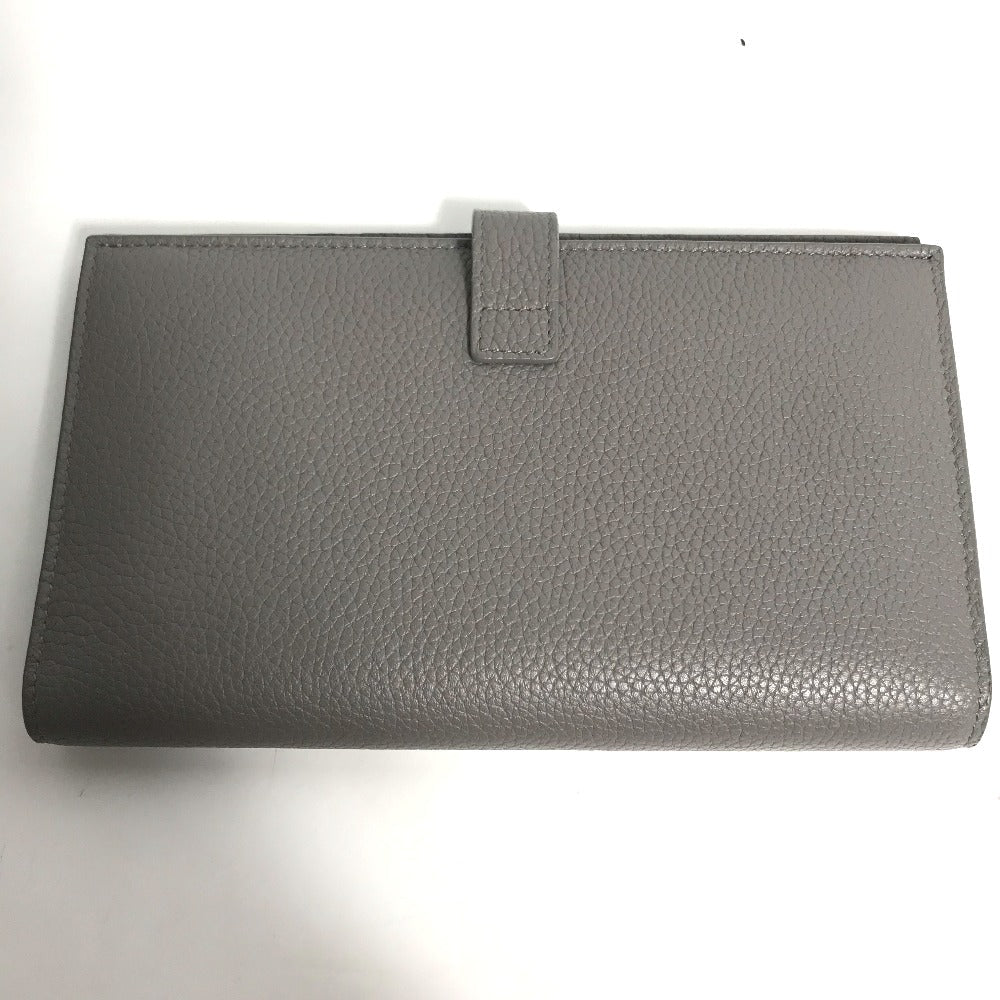 Yves Saint Laurent Long Wallet Purse 504981 Leather Gray Long Wallet Sac De Jules Women