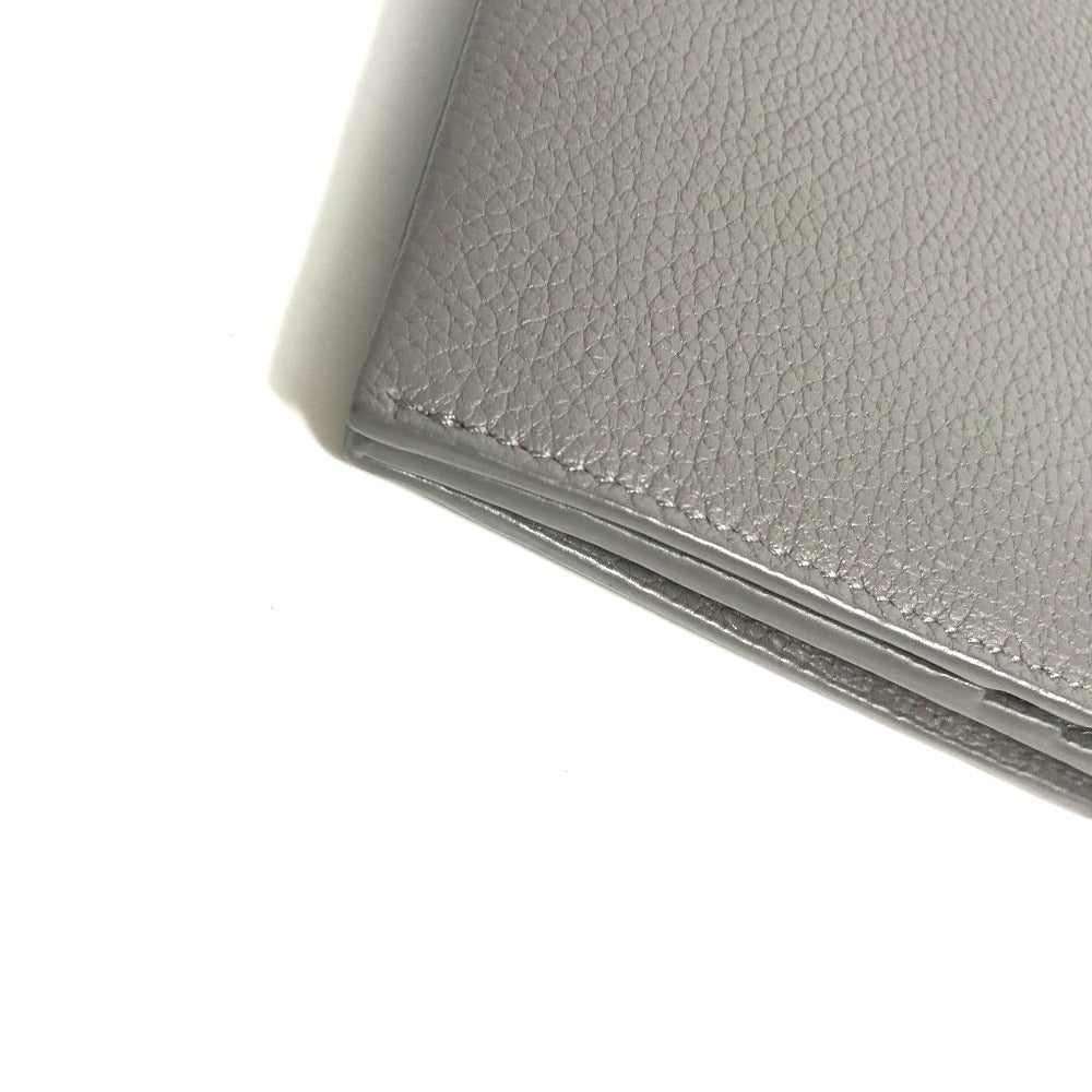 Yves Saint Laurent Long Wallet Purse 504981 Leather Gray Long Wallet Sac De Jules Women
