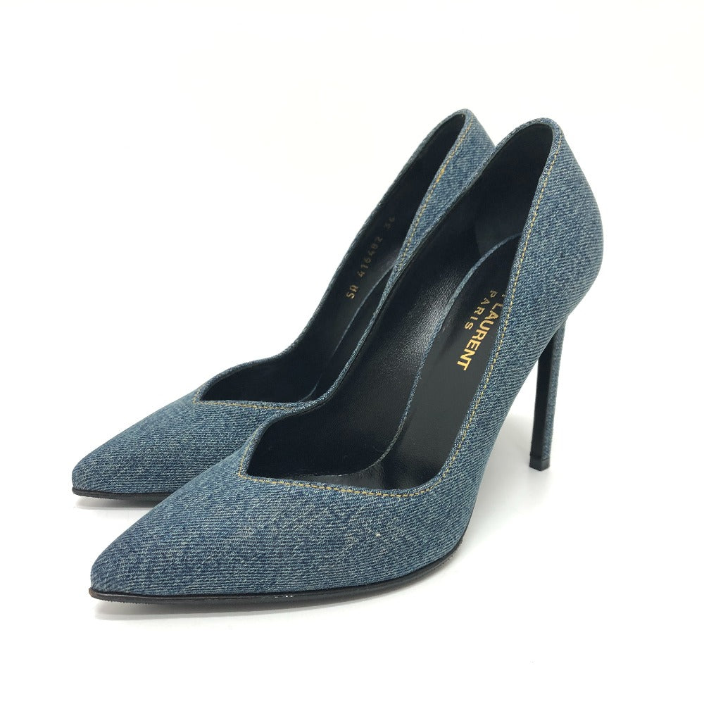 Saint Laurent Pumps 416482 Denim , Denim Blue Denim Women 36