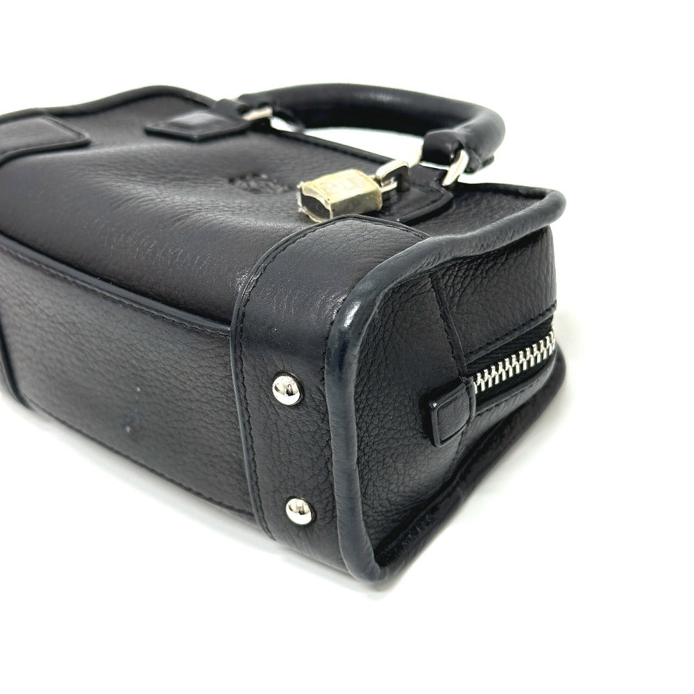 Loewe Shoulder Bag 339.79.039 Leather Black Amazonas Micromini