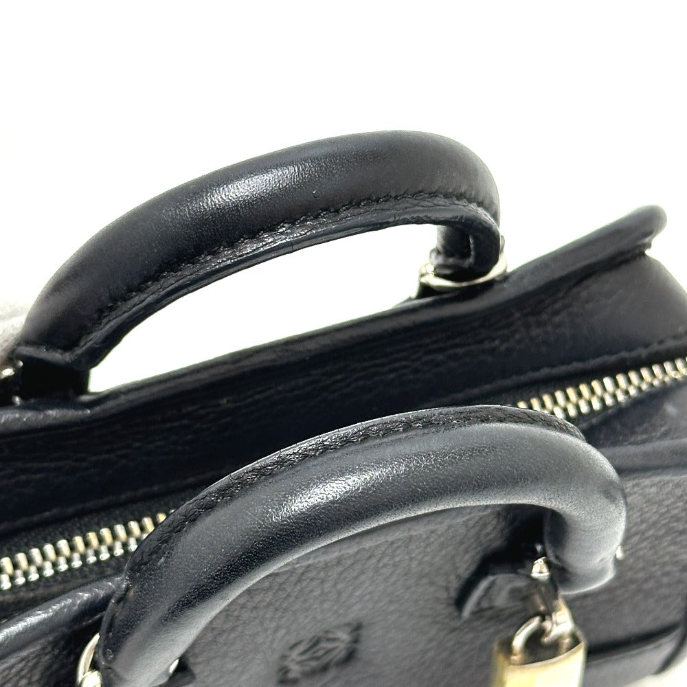 Loewe Shoulder Bag 339.79.039 Leather Black Amazonas Micromini