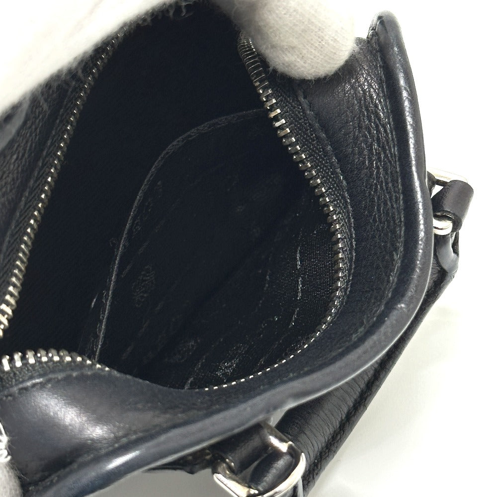 Loewe Shoulder Bag 339.79.039 Leather Black Amazonas Micromini