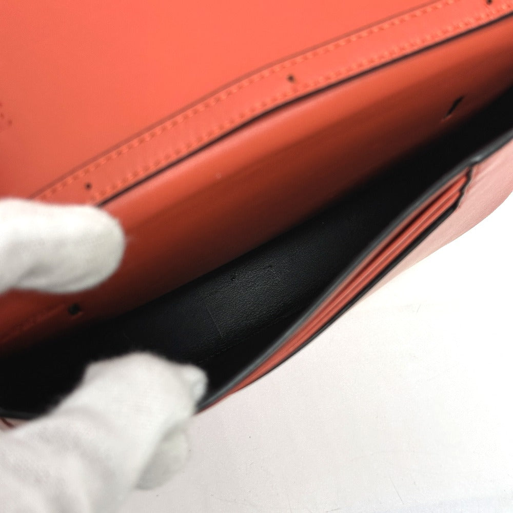 Loewe Shoulder Bag Leather Orange Anagram Heels