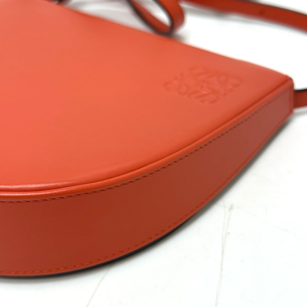Loewe Shoulder Bag Leather Orange Anagram Heels