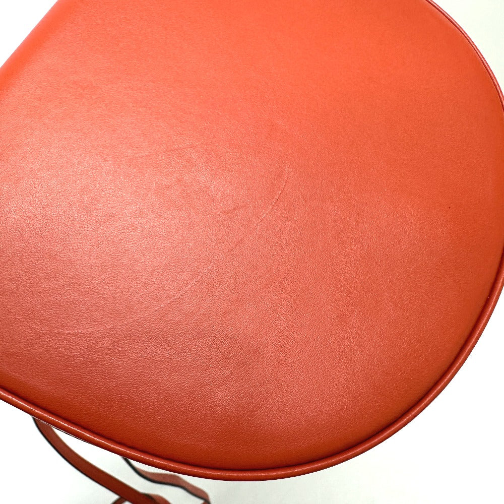 Loewe Shoulder Bag Leather Orange Anagram Heels