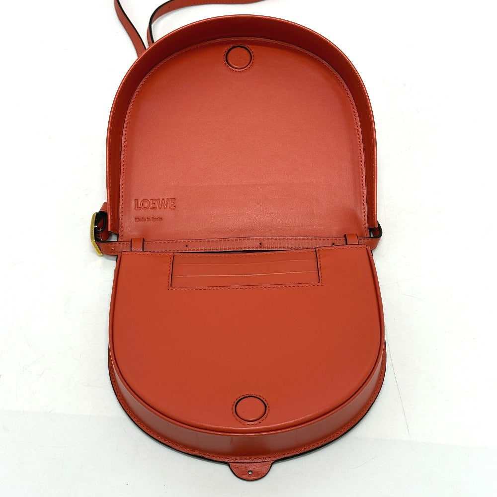 Loewe Shoulder Bag Leather Orange Anagram Heels