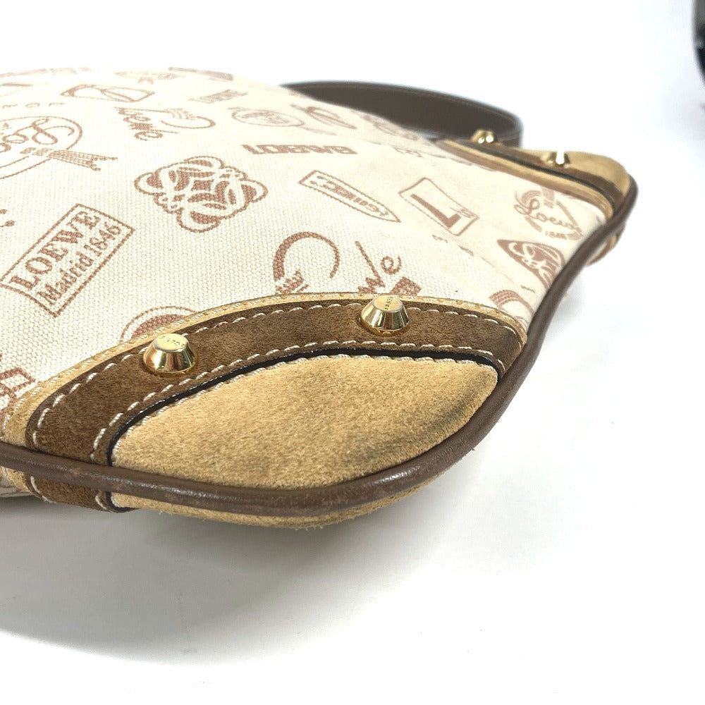 Loewe Shoulder Bag Canvas / Leather Beige Bag Crossbody 160Th Anniversary Women