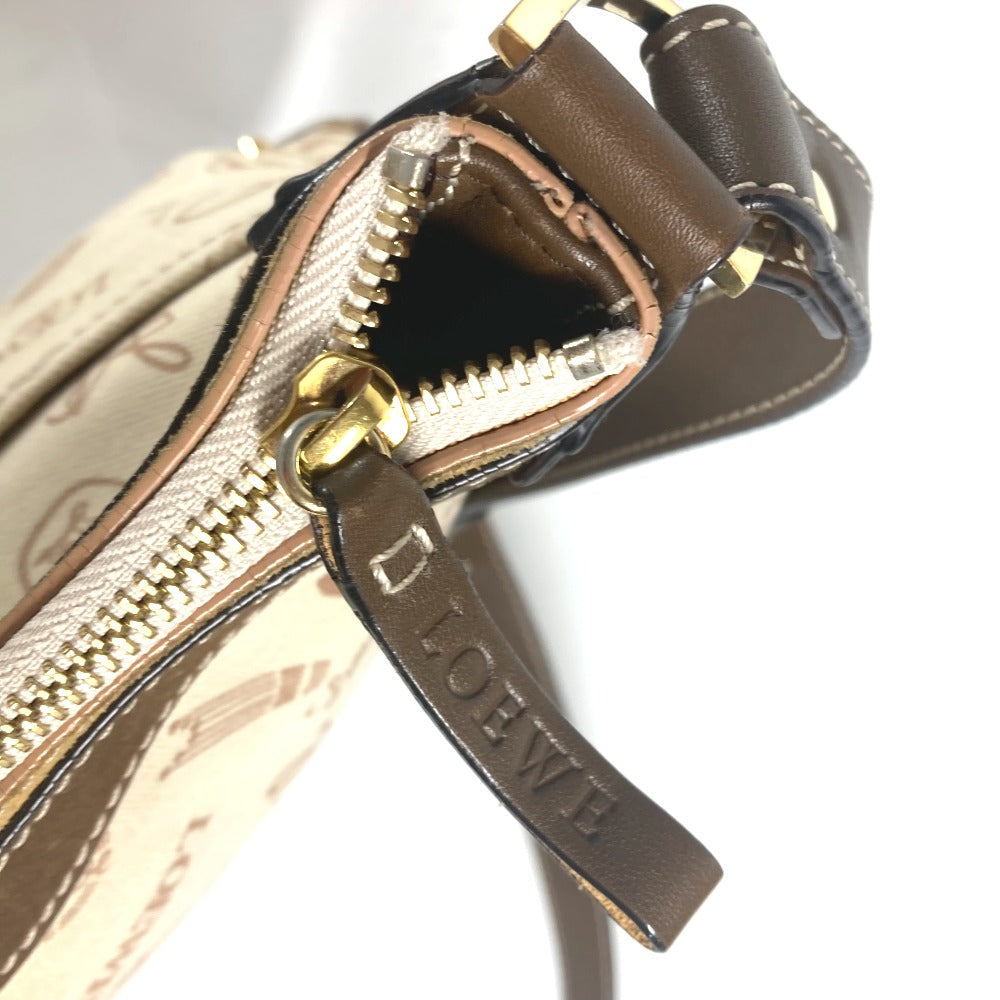 Loewe Shoulder Bag Canvas / Leather Beige Bag Crossbody 160Th Anniversary Women