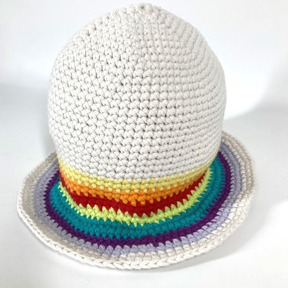 Loewe Hat Cotton Multicolor Knit Rainbow Logo Women