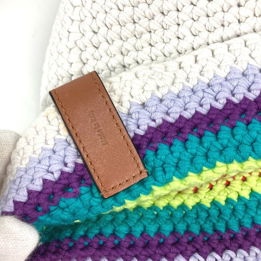 Loewe Hat Cotton Multicolor Knit Rainbow Logo Women