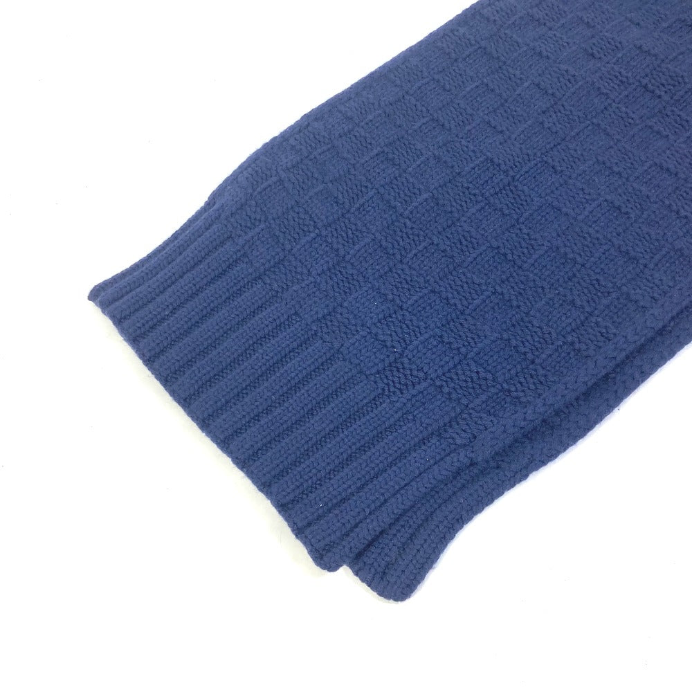 Louis Vuitton Scarf M70169 Cashmere Navy Damier Escharp Helsinki Mens