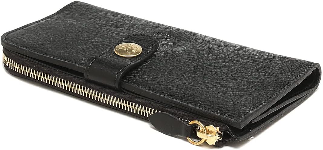 Il Bisonte Long Wallet Purse 5412305140 Leather Black Nero