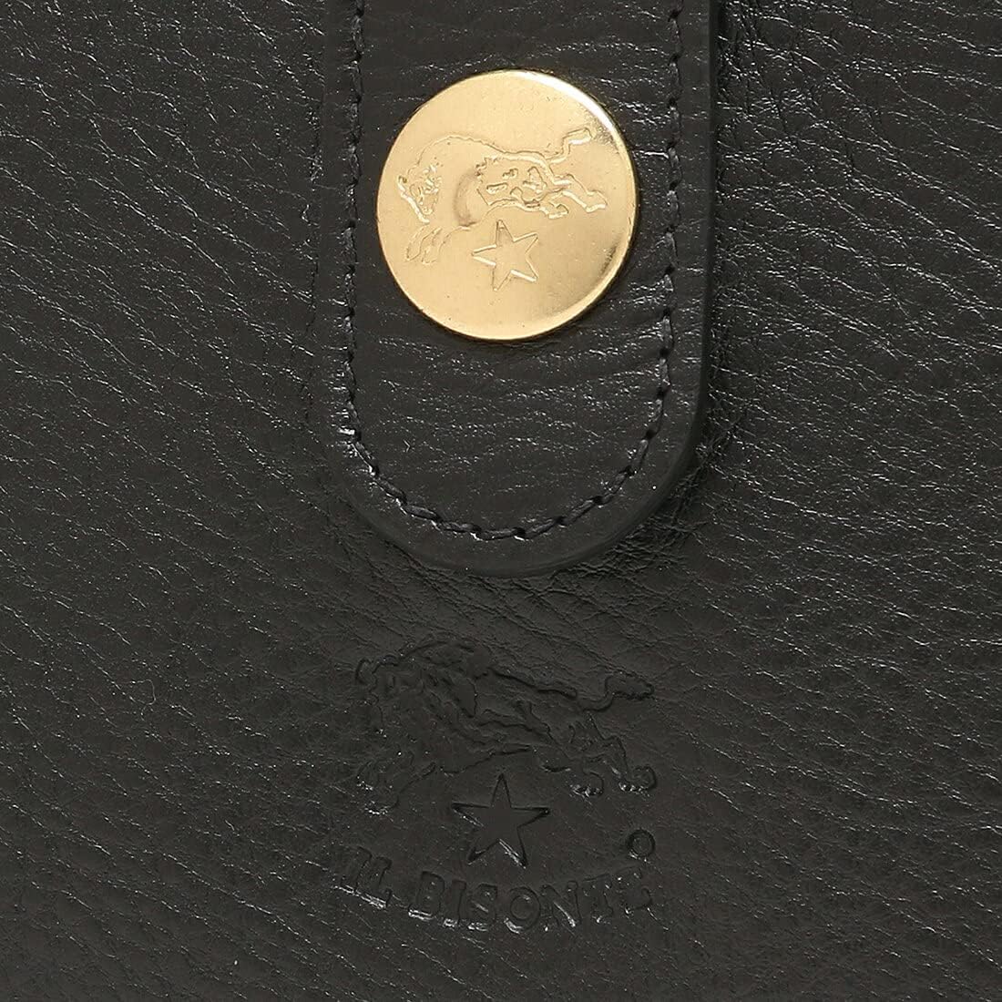 Il Bisonte Long Wallet Purse 5412305140 Leather Black Nero