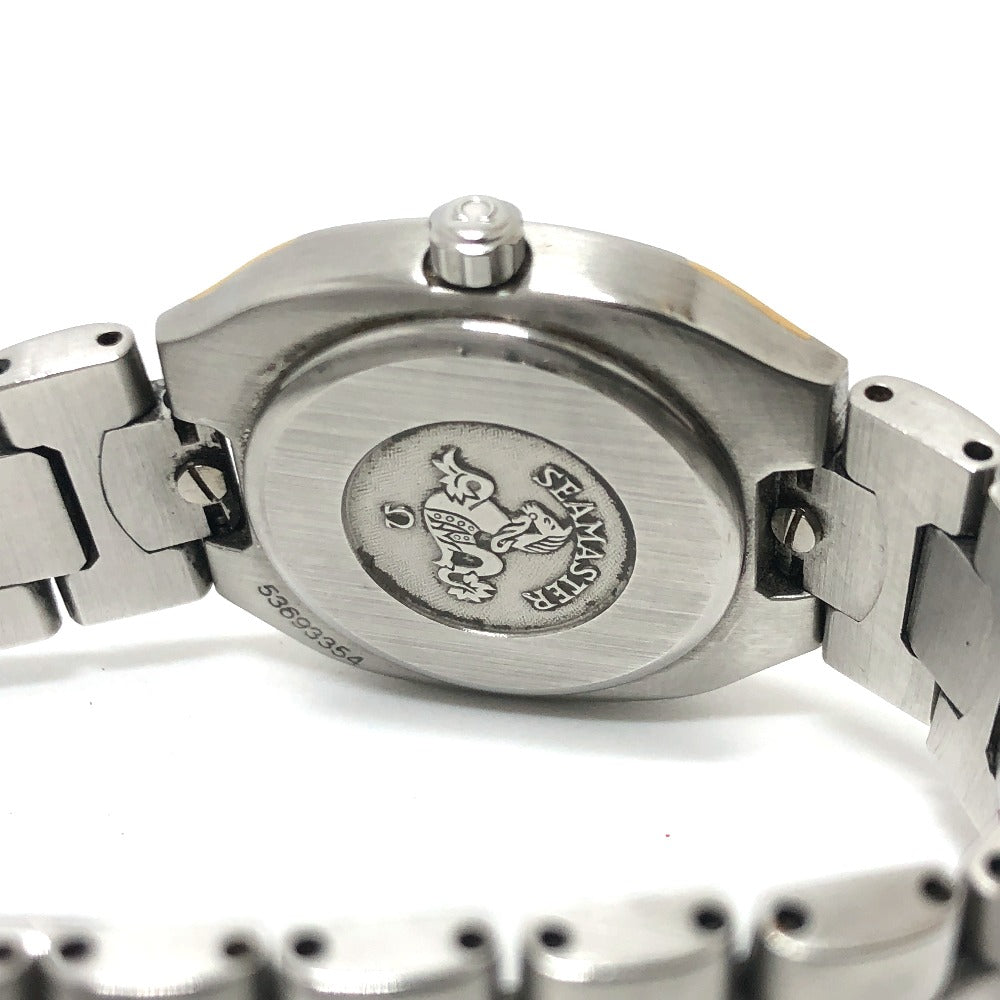 Omega Watches Quartz Stainless Steel Silver Seamaster Polaris Black Dial Women