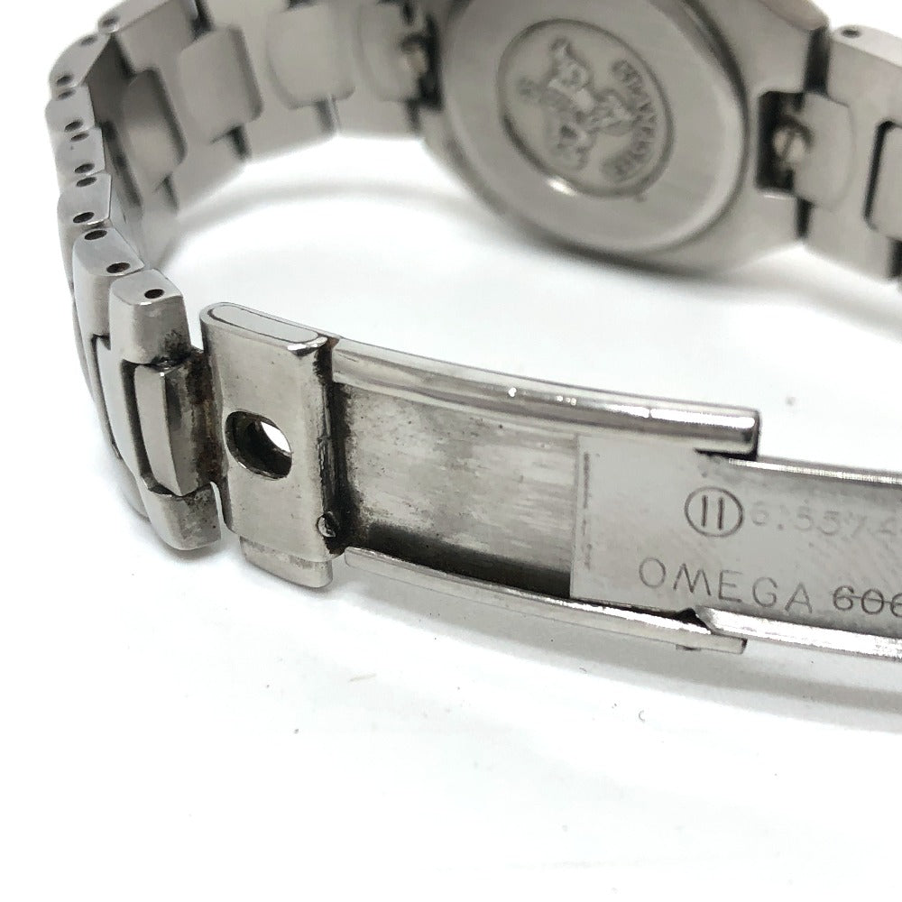 Omega Watches Quartz Stainless Steel Silver Seamaster Polaris Black Dial Women