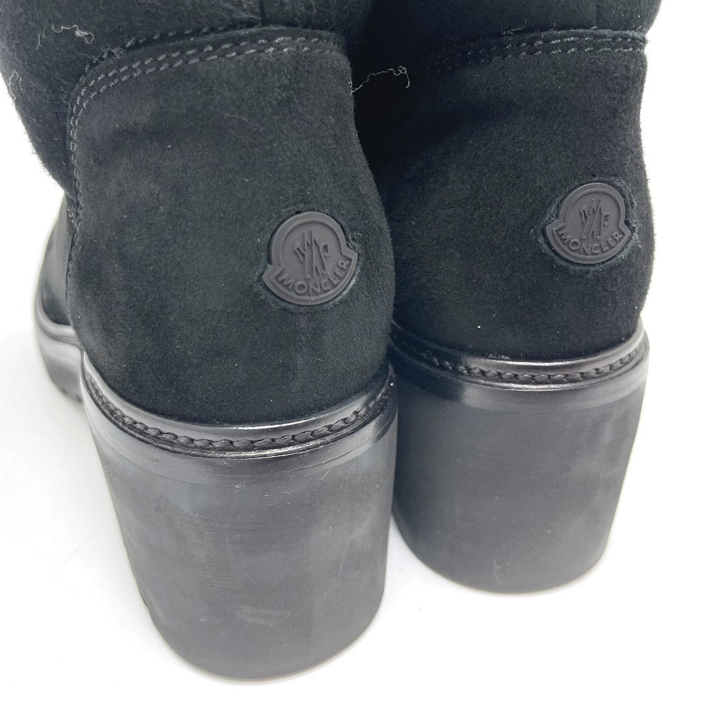 Moncler Boots Suede Black Mokomoko Mouton Women 36