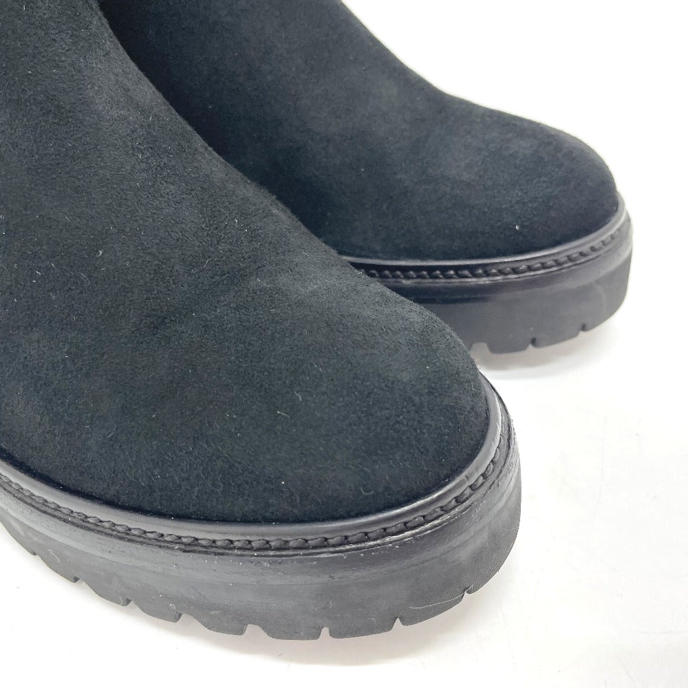 Moncler Boots Suede Black Mokomoko Mouton Women 36