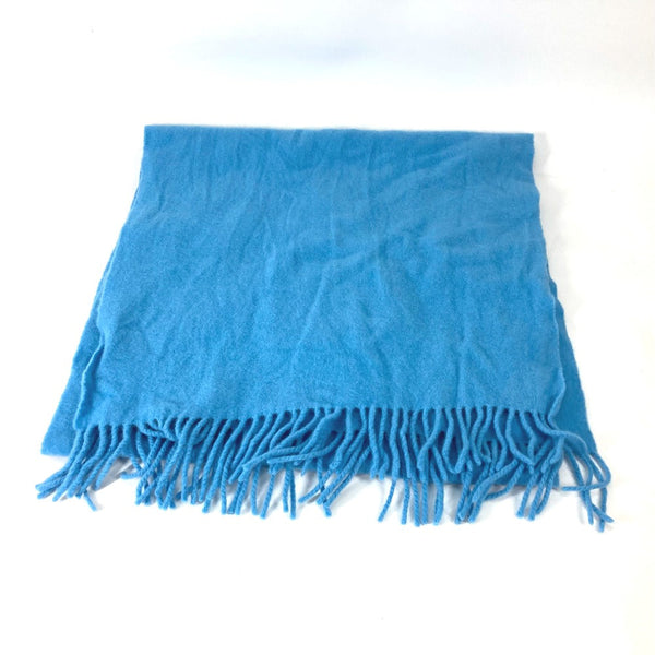 Moncler Scarf Wool Blue Down Logo Mens