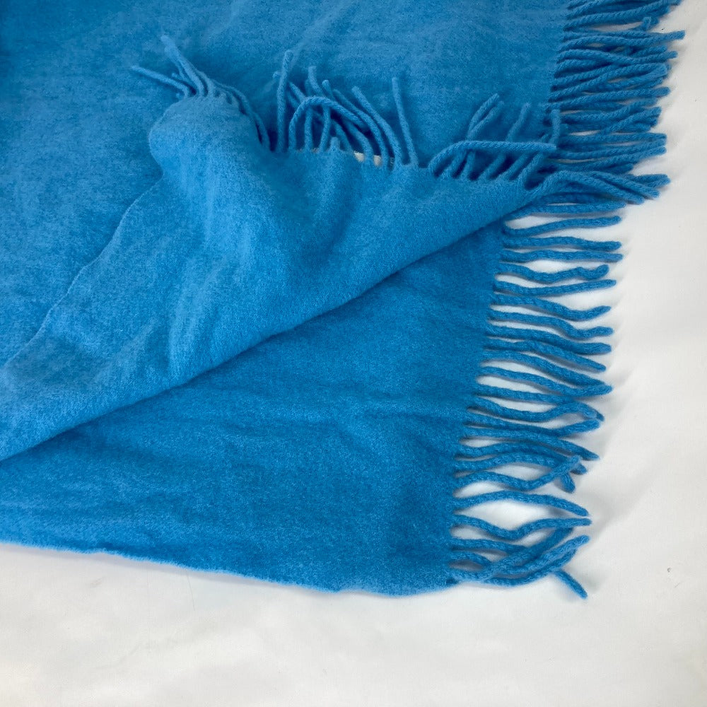 Moncler Scarf Wool Blue Down Logo Mens