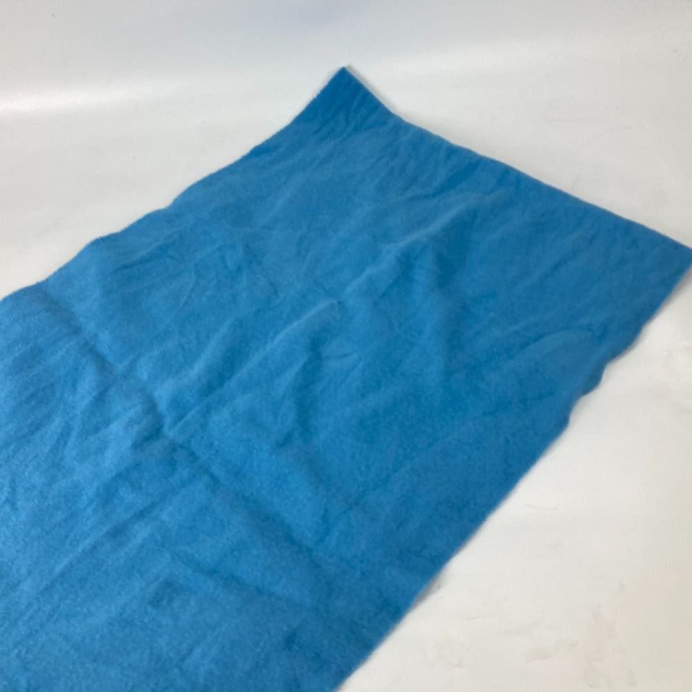 Moncler Scarf Wool Blue Down Logo Mens
