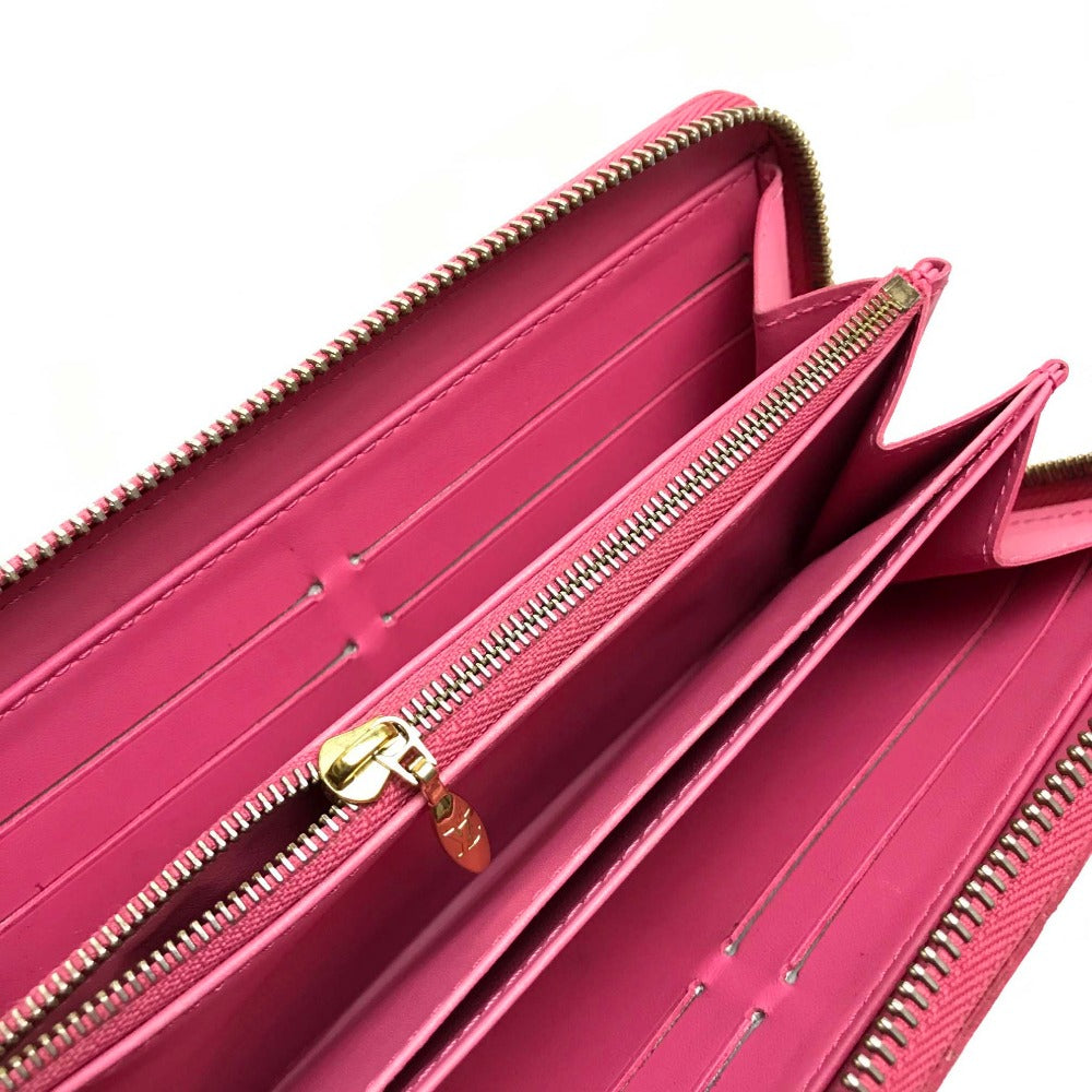 Louis Vuitton Long Wallet Purse M9147F Patent Leather Pink Monogram Vernis Zip Around Long Wallet