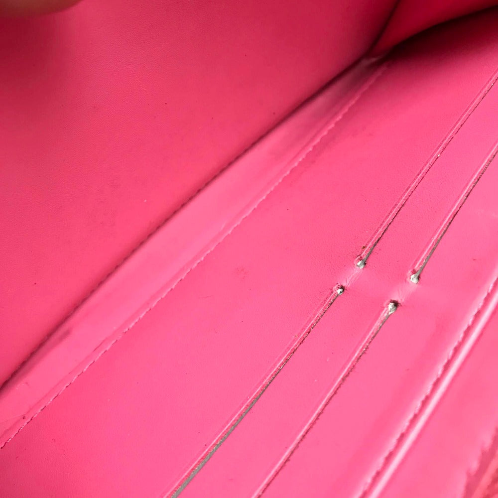 Louis Vuitton Long Wallet Purse M9147F Patent Leather Pink Monogram Vernis Zip Around Long Wallet